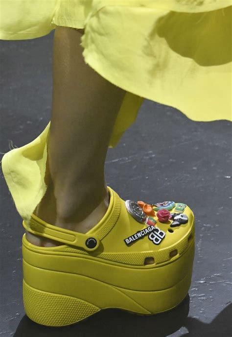 the balenciaga crocs were presented yesterday in paris