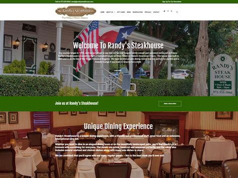 Randy's Steakhouse - North Texas Web Design