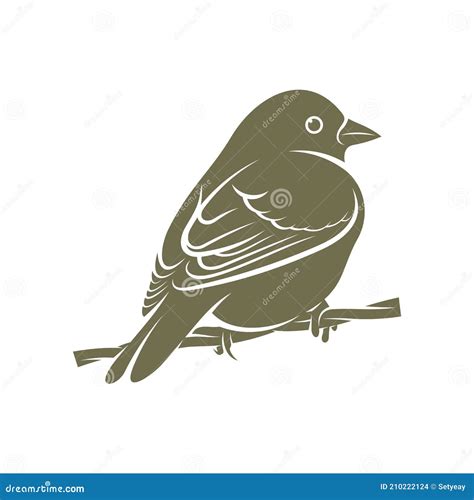 Lark Bird Logo Design Vector. Icon Symbol. Template Illustration Stock Vector - Illustration of ...