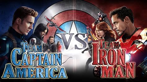 Team Captain America vs Team Iron Man - YouTube