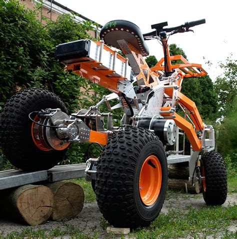 Tilting electric quad gets menacing off-road big brother