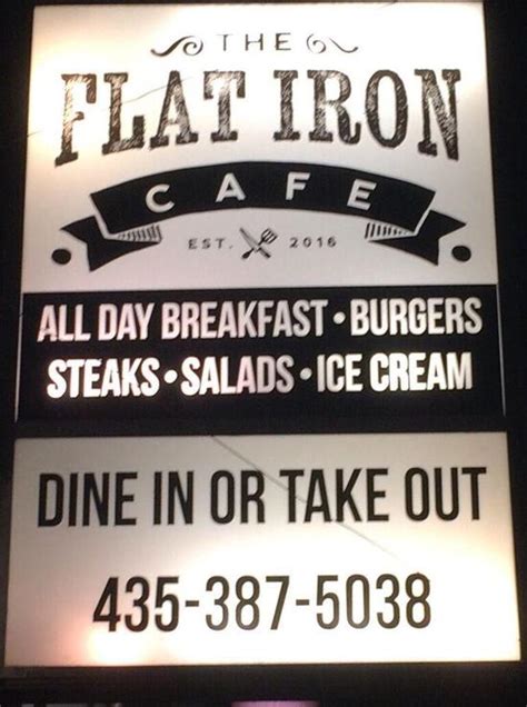 Menu at Flat Iron Cafe, Milford