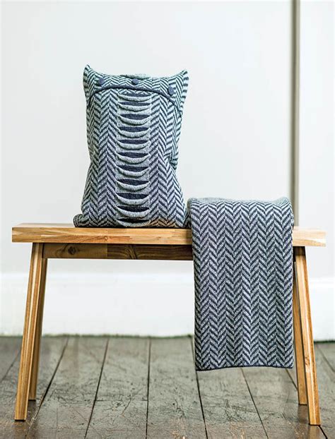 Herringbone Throw - Grey | Aine Knitwear