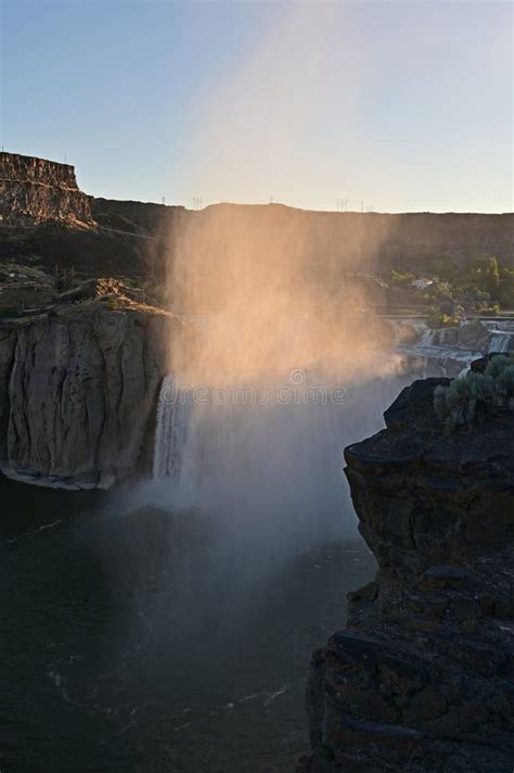 Shoshone Falls in Twin Falls, Idaho. Stock Photo - Image of light ...