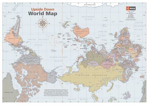 United States Upside Down Map