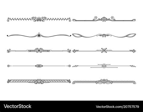 Set of decorative border Royalty Free Vector Image