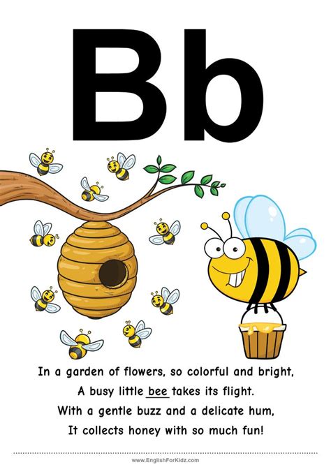 ABC Rhyme - Letter B | Teaching posters, Teaching phonics, English as a ...