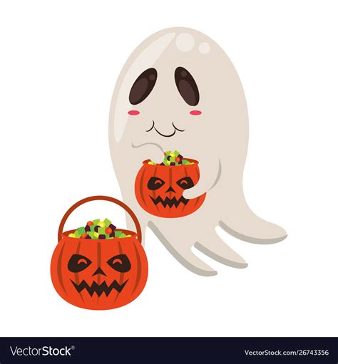 Halloween october scary celebration cartoon Vector Image