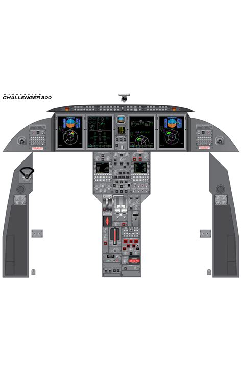 Bombardier Challenger 300 Cockpit Poster | CockpitPosters.co.uk