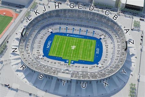 Stade de France Rugby mapa - Plano de Stade de France Rugby (Francia)