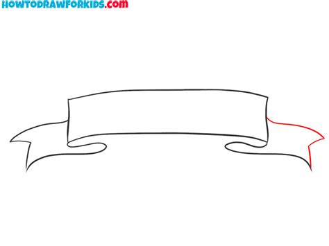 How to Draw a Banner Ribbon - Easy Drawing Tutorial For Kids