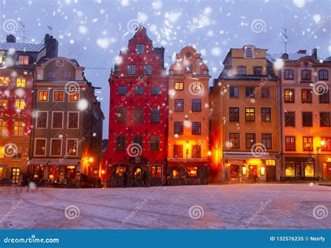 Gamla Stan at Night, Stockholm Stock Image - Image of evening ...