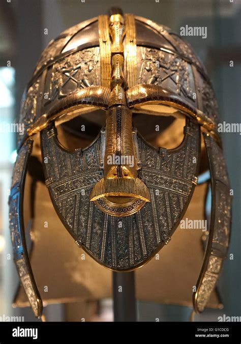 Reconstructed Sutton Hoo Helmet, which was part of the Staffordshire ...