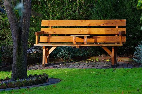 HD wallpaper: brown wooden bench, park, bank, park bench, sun, rest, garden | Wallpaper Flare