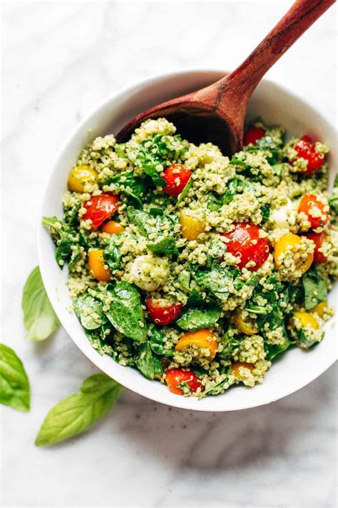 Green Goddess Quinoa Summer Salad Recipe - Pinch of Yum