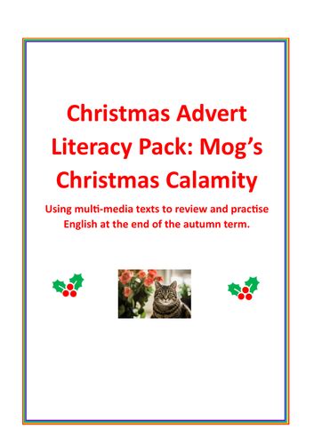 Christmas Advert Literacy - Mog's Christmas Calamity | Teaching Resources