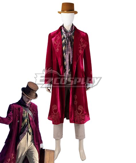 Wonka 2023 Charlie and the Chocolate Factory Willy Wonka Halloween Red ...