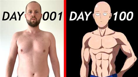 100 Days of One Punch Man Workout | Transformation Results - YouTube