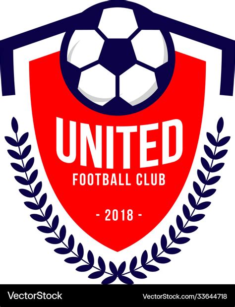 United football club logo template design Vector Image