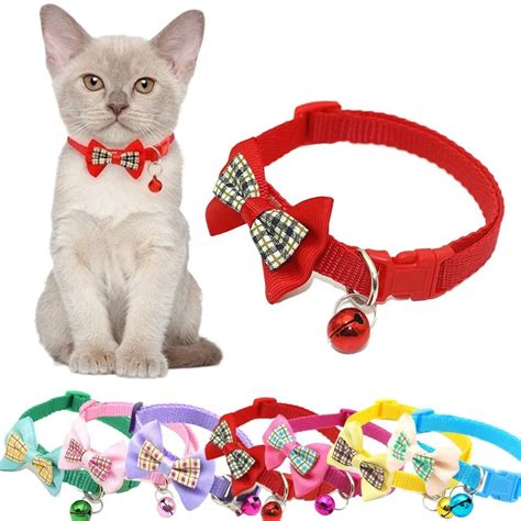 Cute-Cat-Collar-With-Bell-Pet-Collar-Pendant-Adjustable-Bow-Tie-Beautiful-Collar-Christmas-Pets ...