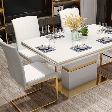 14++ White and gold dining chairs info | diningroom3