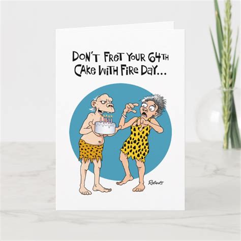 Funny 64th Birthday Card | Zazzle.co.uk