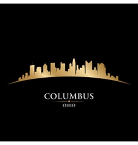 Columbus ohio skyline detailed silhouette Vector Image