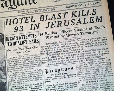 King David Hotel Bombing – 1946 – Devastating Disasters