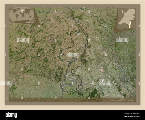 Limburg, province of Netherlands. High resolution satellite map ...