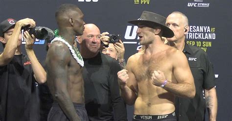 UFC 293 Ceremonial Weigh-Ins: Israel Adesanya vs Sean Strickland Video ...