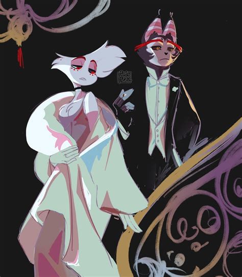 Angel Dust and Husk (@PalePinkArt) : r/HazbinHotel