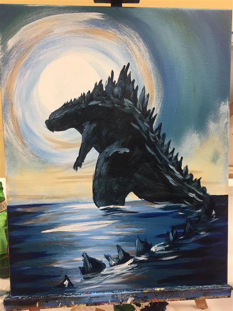 Went to a Painting With a Twist : r/GODZILLA