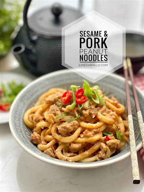 Easy Peanut Noodles Sauce with Sesame & Pork