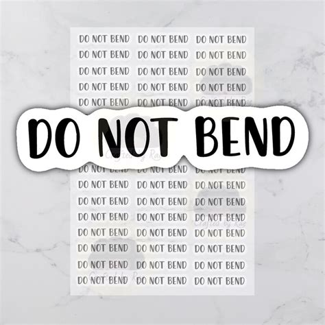 Do Not Bend Stickers Printable Stickers Fragile Do Not Bend | Etsy