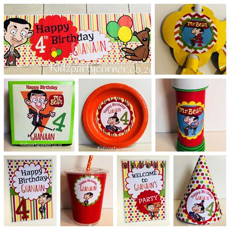 Mr Bean themed party supplies, favours and decor. We design and create ...