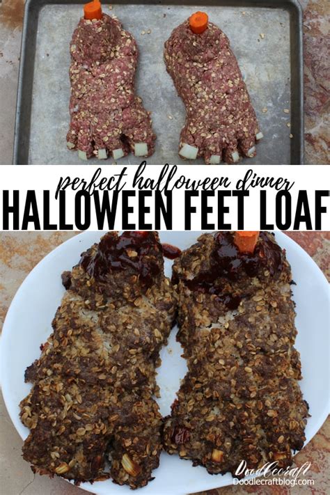 Feet Loaf (Meatloaf) Spooky Halloween Dinner Recipe