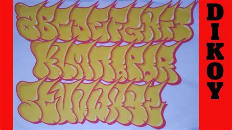 Graffiti Throw Up Alphabet