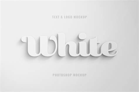 Freebie: White 3D Text Effect — Download on The Designest