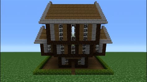 Minecraft Tutorial: How To Make a Stone/Wood House - 2 - YouTube