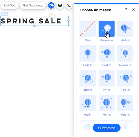 Wix Editor: Adding and Customizing an Animation | Help Center | Wix.com