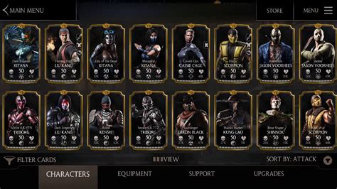 Mortal Kombat X Mobile ACCOUNT FOR SALE !!! ABSOLUTE ALL CHARACTERS !! UPDATE 1.10 ! ONLY ...