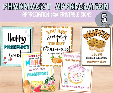 Pharmacy Week Printable Signs. Happy Pharmacist Week - Etsy