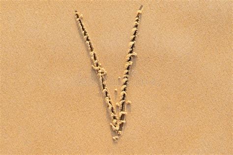 Sand Beach Alphabet: Letter a Stock Image - Image of design, natural ...