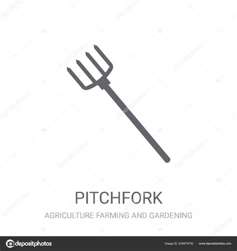 Pitchfork Icon Trendy Pitchfork Logo Concept White Background ...