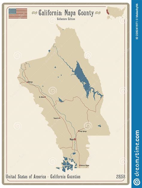 Napa County Map In California. Vector Illustration | CartoonDealer.com ...