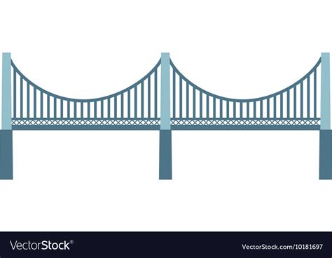 Bridge silhouette isolated icon Royalty Free Vector Image