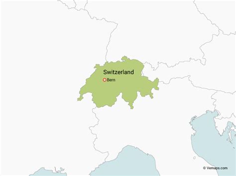 Map of Switzerland with Neighbouring Countries Map Vector, Vector Free, Map Of Switzerland ...