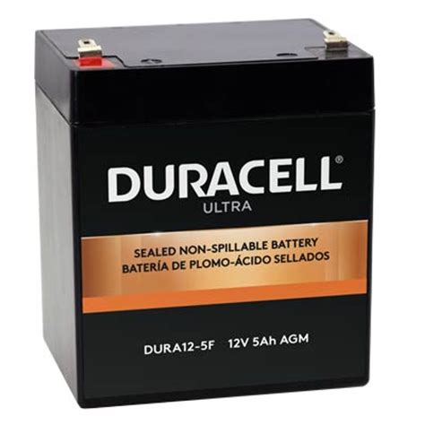 Duracell DURA12-5F Battery (.187") 12V 5Ah Ultra AGM Sealed Lead