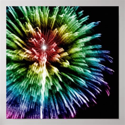 Rainbow fireworks print | Zazzle