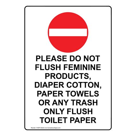 Do Not Flush Feminine Products Sign Printable - Printable Templates